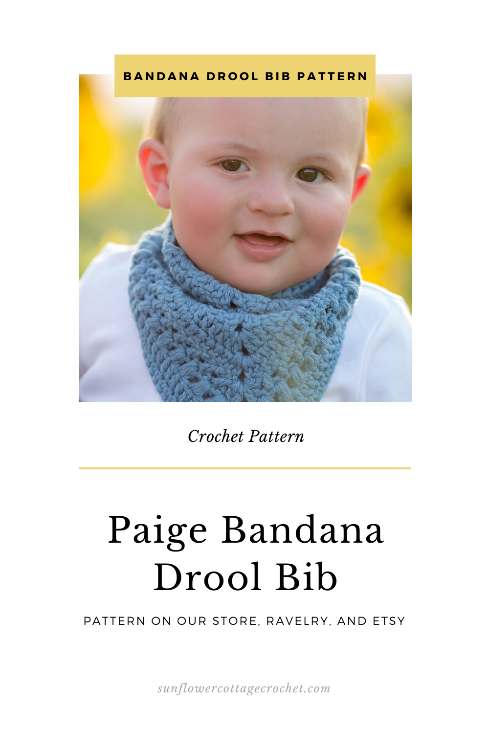 bandana drool bib crochet pattern