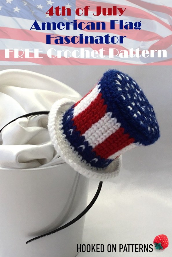 4th of july american flag fascinator free crochet pattern
