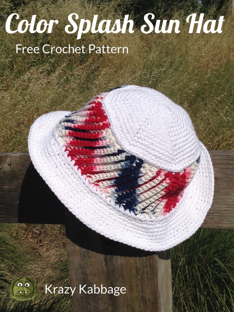 Krazy Kabbage 4th of july crochet American summer hat