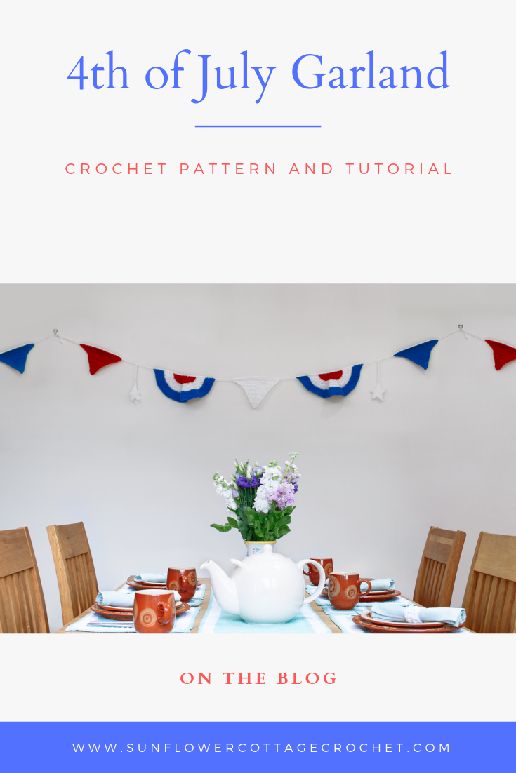 crochet pattern for 4th of july garland or bunting