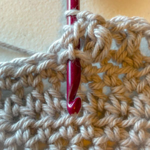how to crochet the X stitch for triangle shawl
