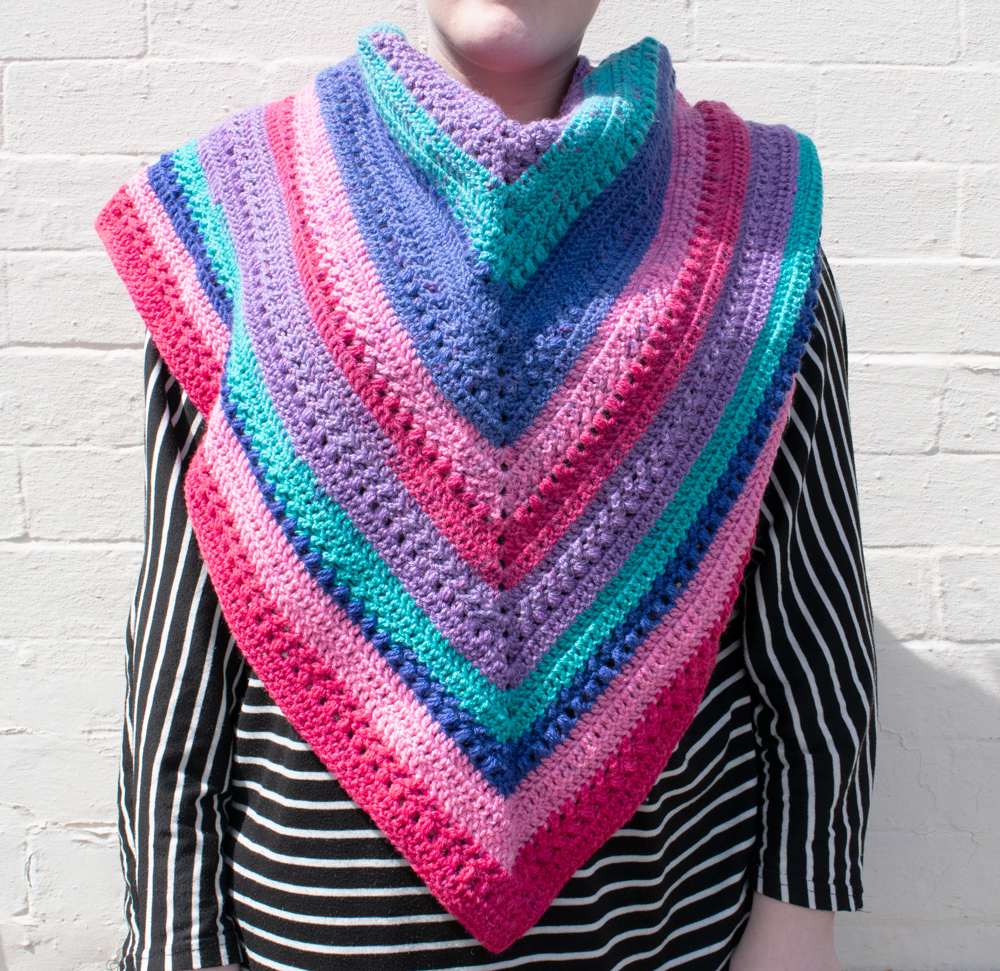 double crochet triangle shawl pattern