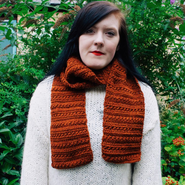 Free Unisex Scarf Pattern - Pomander Scarf - Sunflower Cottage Crochet