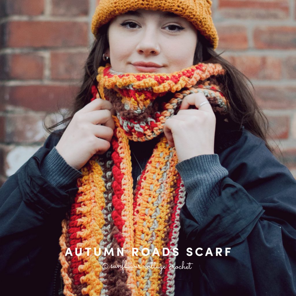 Autumn Roads Beanie & Scarf | Crochet Patterns - Sunflower Cottage Crochet