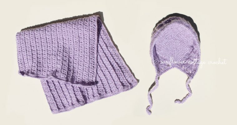 A Baby Bonnet and Blanket Set!
