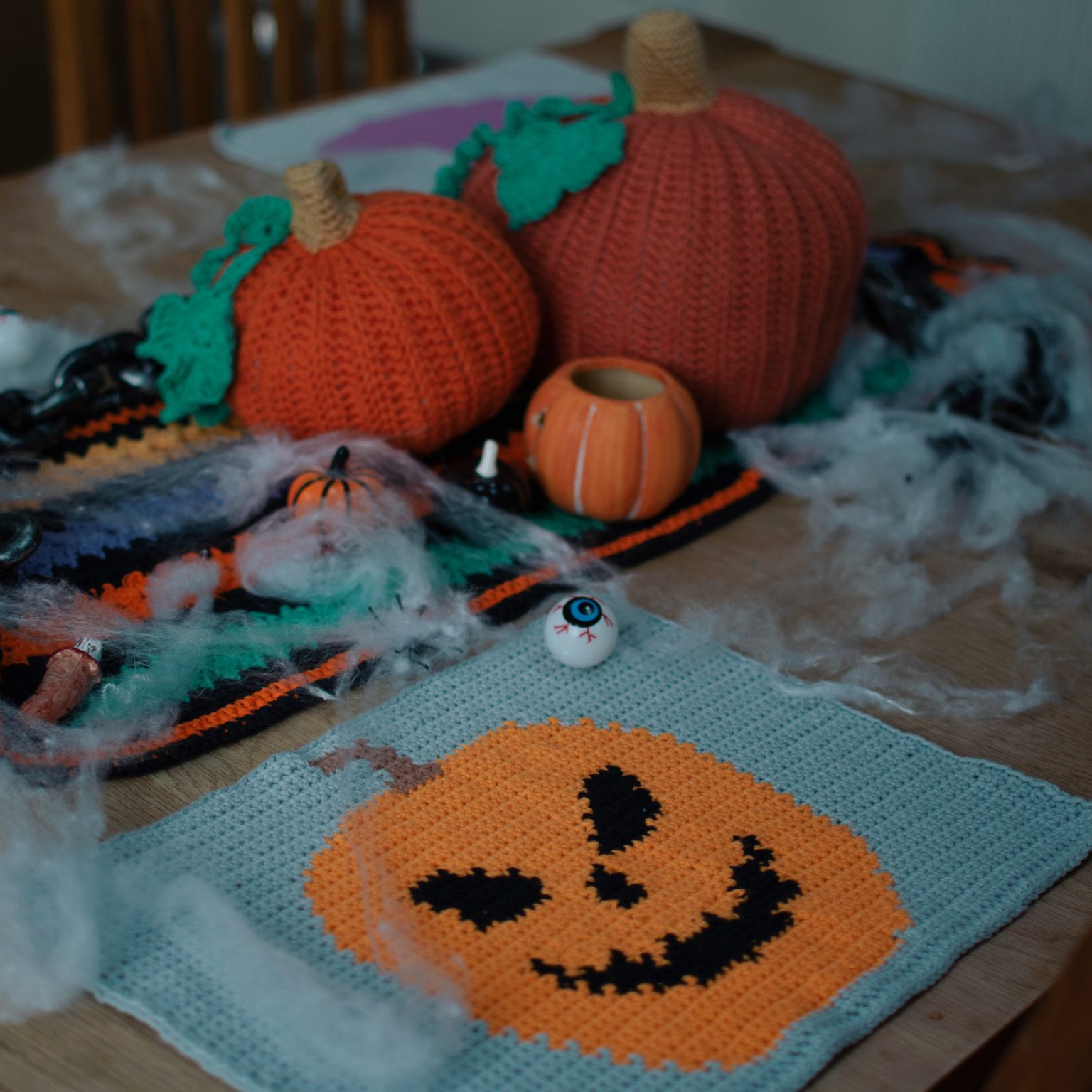 Halloween Pumpkin Placemat CAL 2021 Sunflower Cottage Crochet