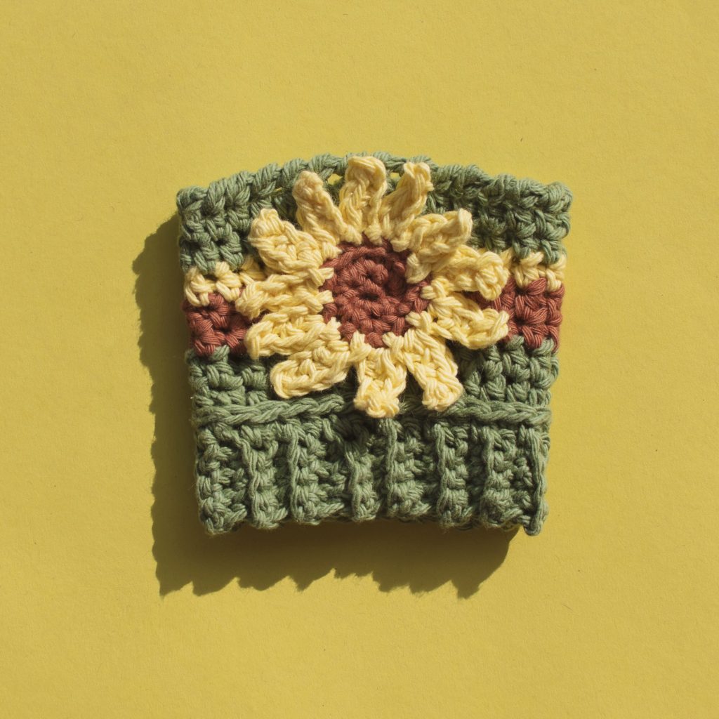 Sunflower Coffee Beanie Cozy Sunflower Cottage Crochet