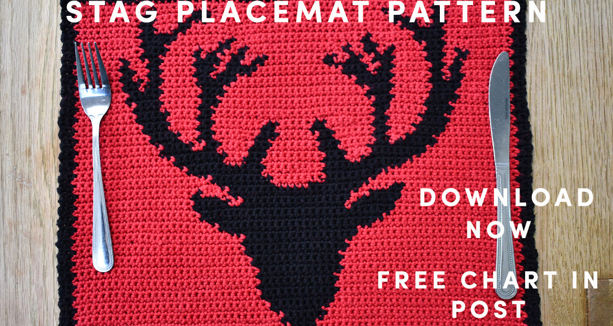 Stag Placemat – free chart