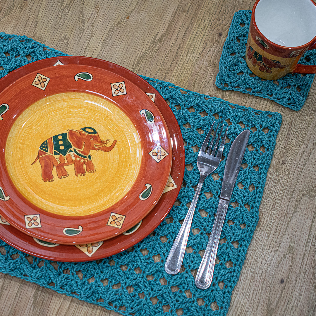 The Ava Collection – Crochet the Placemat and Coaster