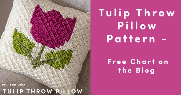 Tulip Throw Pillow – crochet this one with C2C