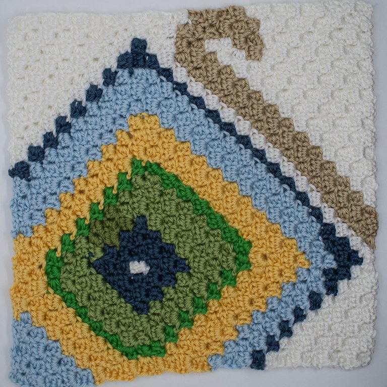 Crochet in Public Day June's Free CAL Square Pattern Sunflower