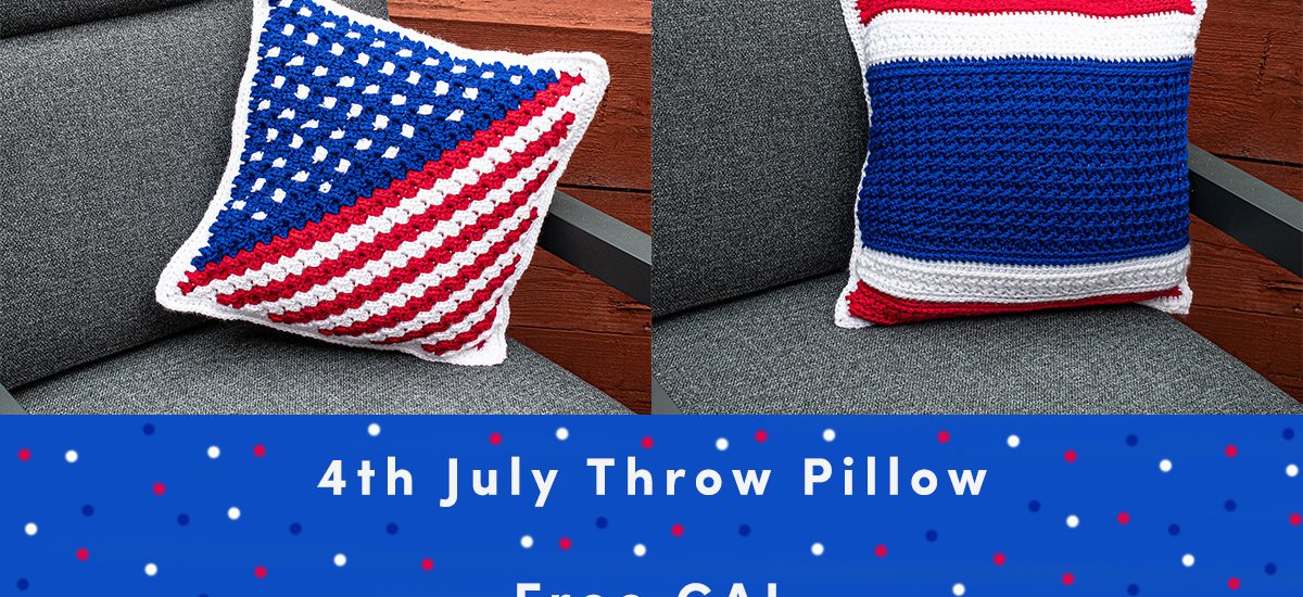 4th July Throw Pillow – Free Crochet Along!