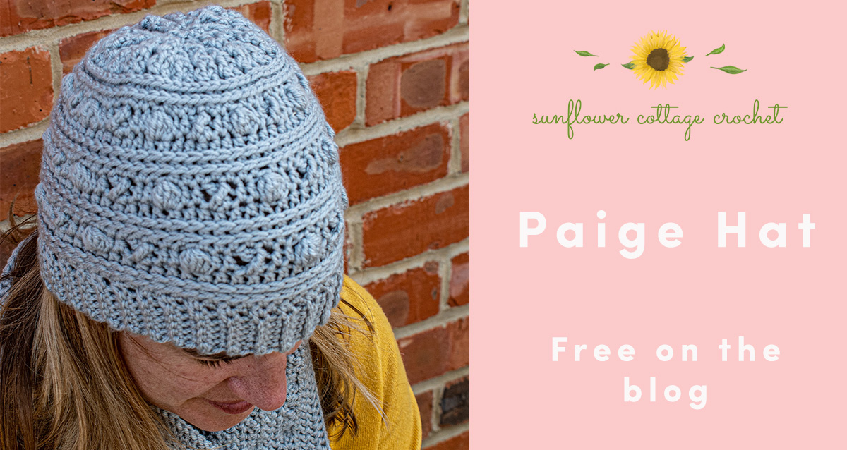 Textured Beanie with Ribbed Band – Free Crochet Pattern