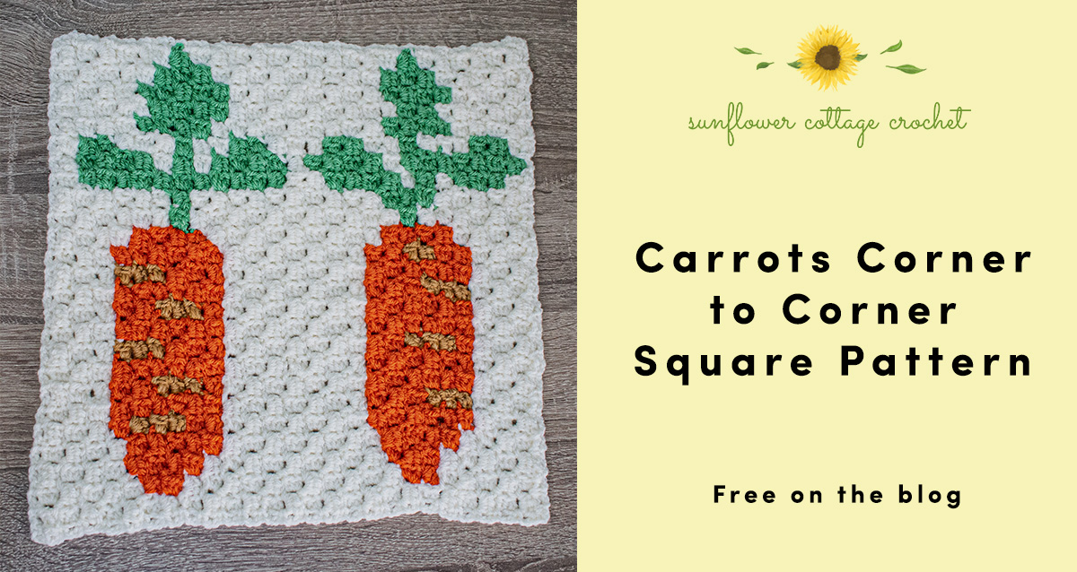 Growing Carrots – Free C2C Crochet Pattern