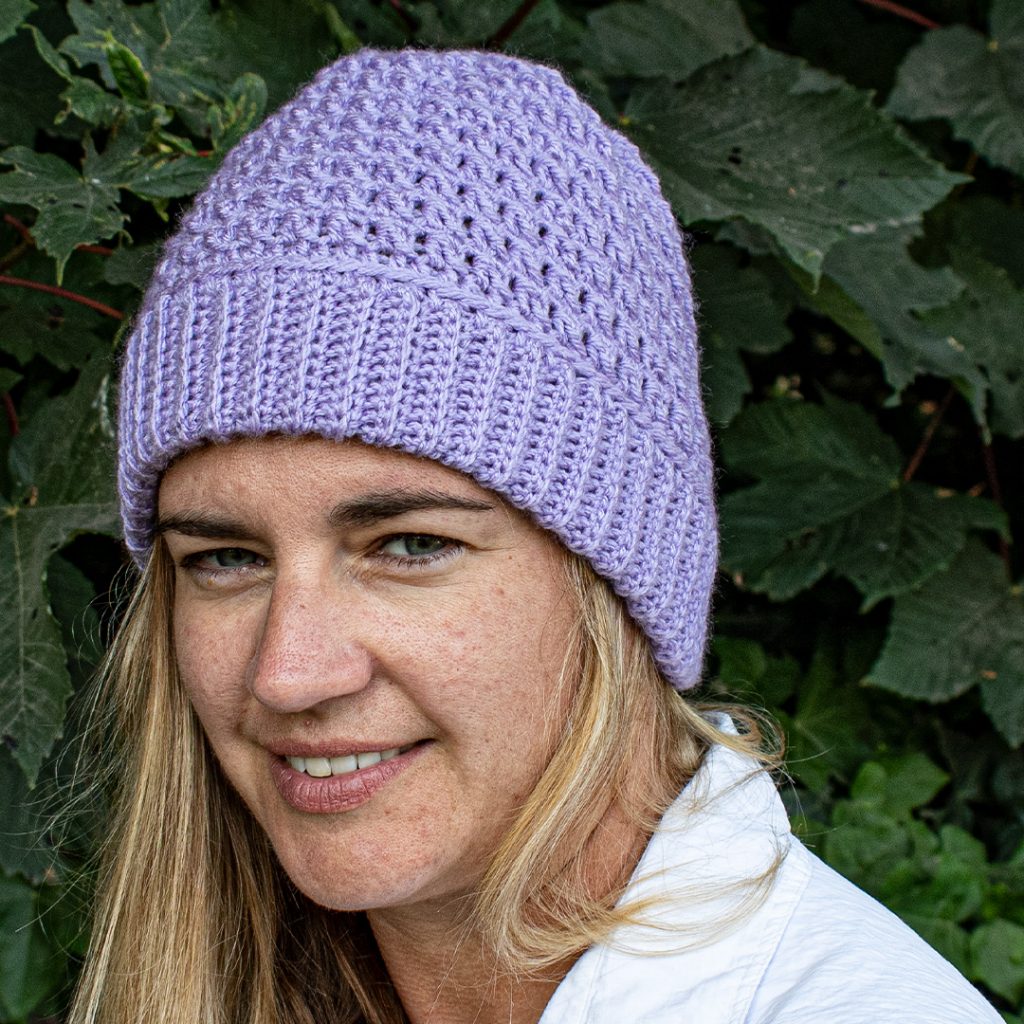 This unisex crochet hat pattern has a double brim option to protect ears no the coldest days