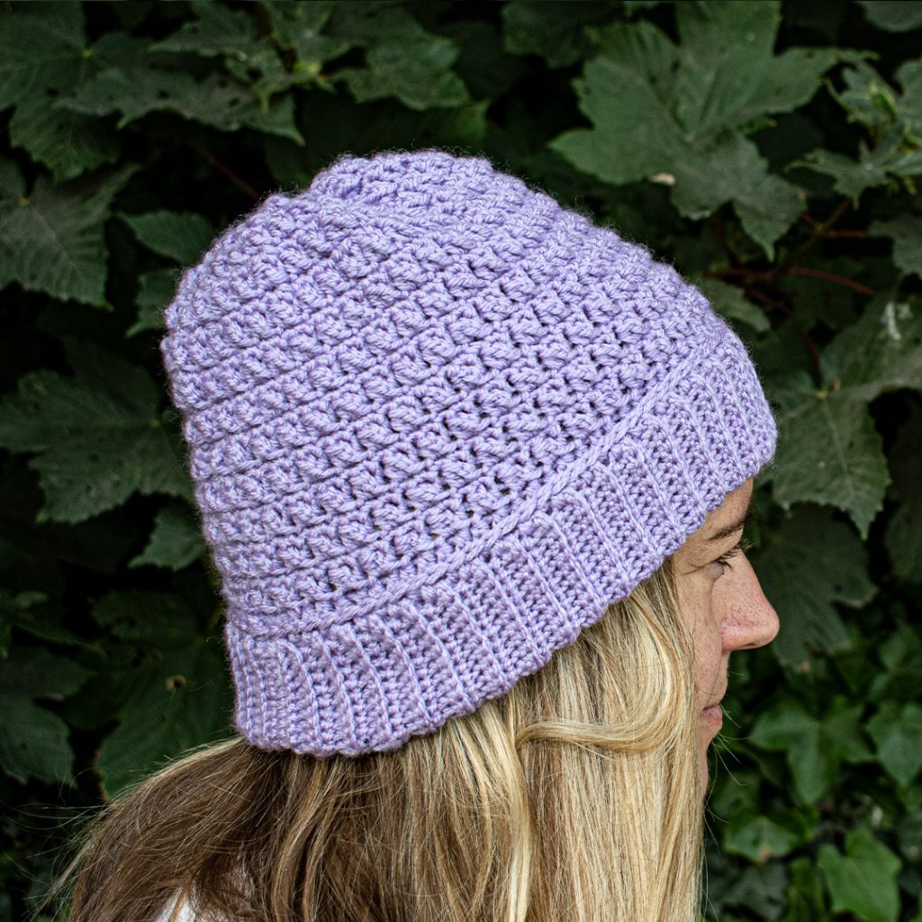 Check out the texture of this unisex crochet hat pattern 