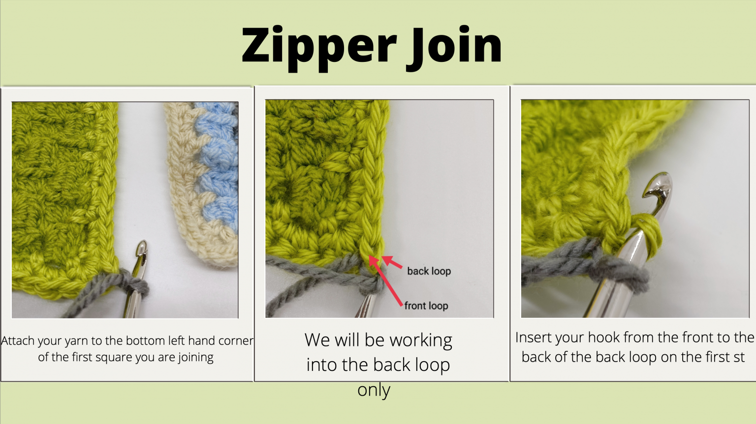 Want to try a new joining method? Try the zipper join Sunflower