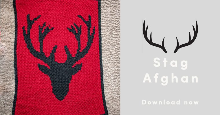 Love easy corner to corner projects? Try this Stag Afghan