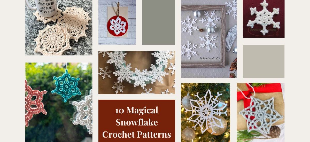 10 FREE Magical Snowflake Crochet Patterns