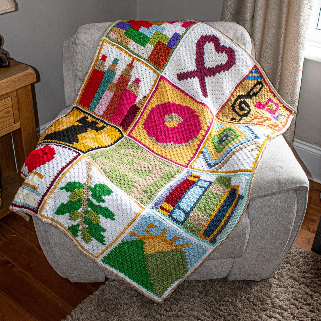 The completed Kinship Afghan looks fantastic!