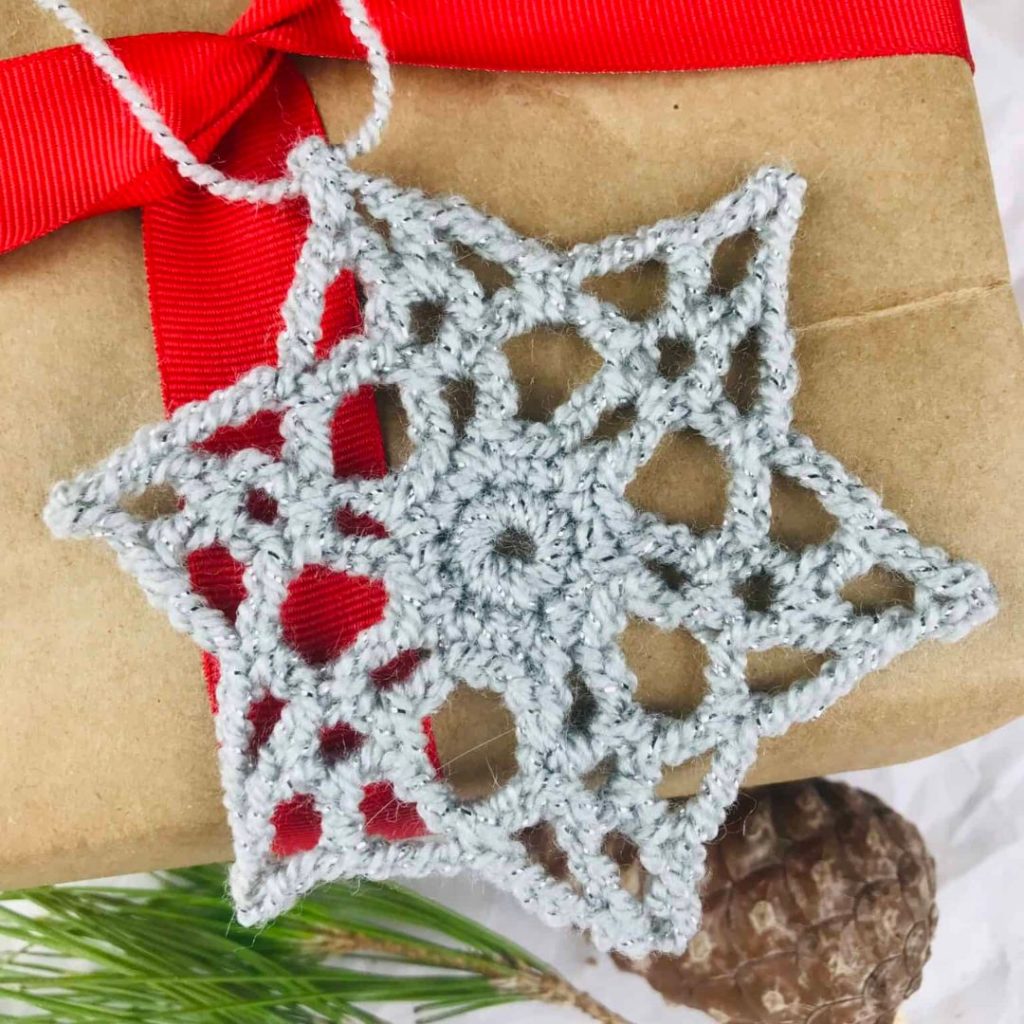 Crochet Snowflake Ornament by DesertBlossomCrafts