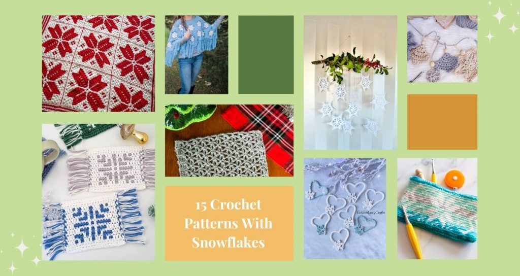15 Crochet Patterns With Snowflakes - Sunflower Cottage Crochet