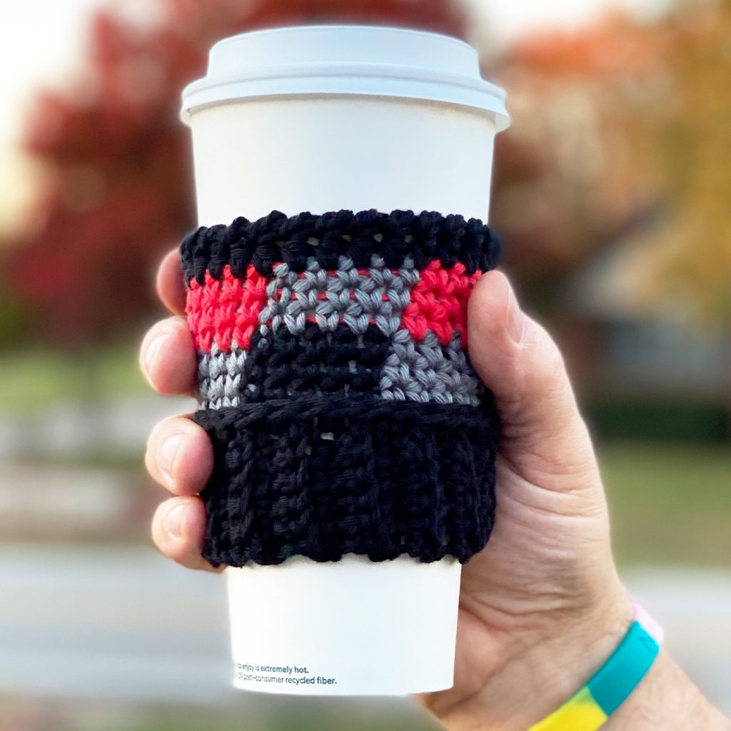 My cup cozy crochet patterns fit a 20 oz Starbucks take away cup