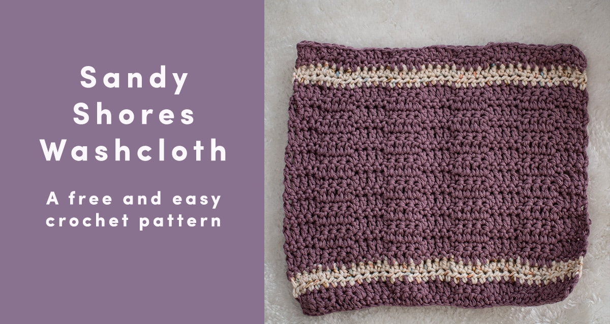 Sandy Shores Crochet Washcloth – Free Pattern