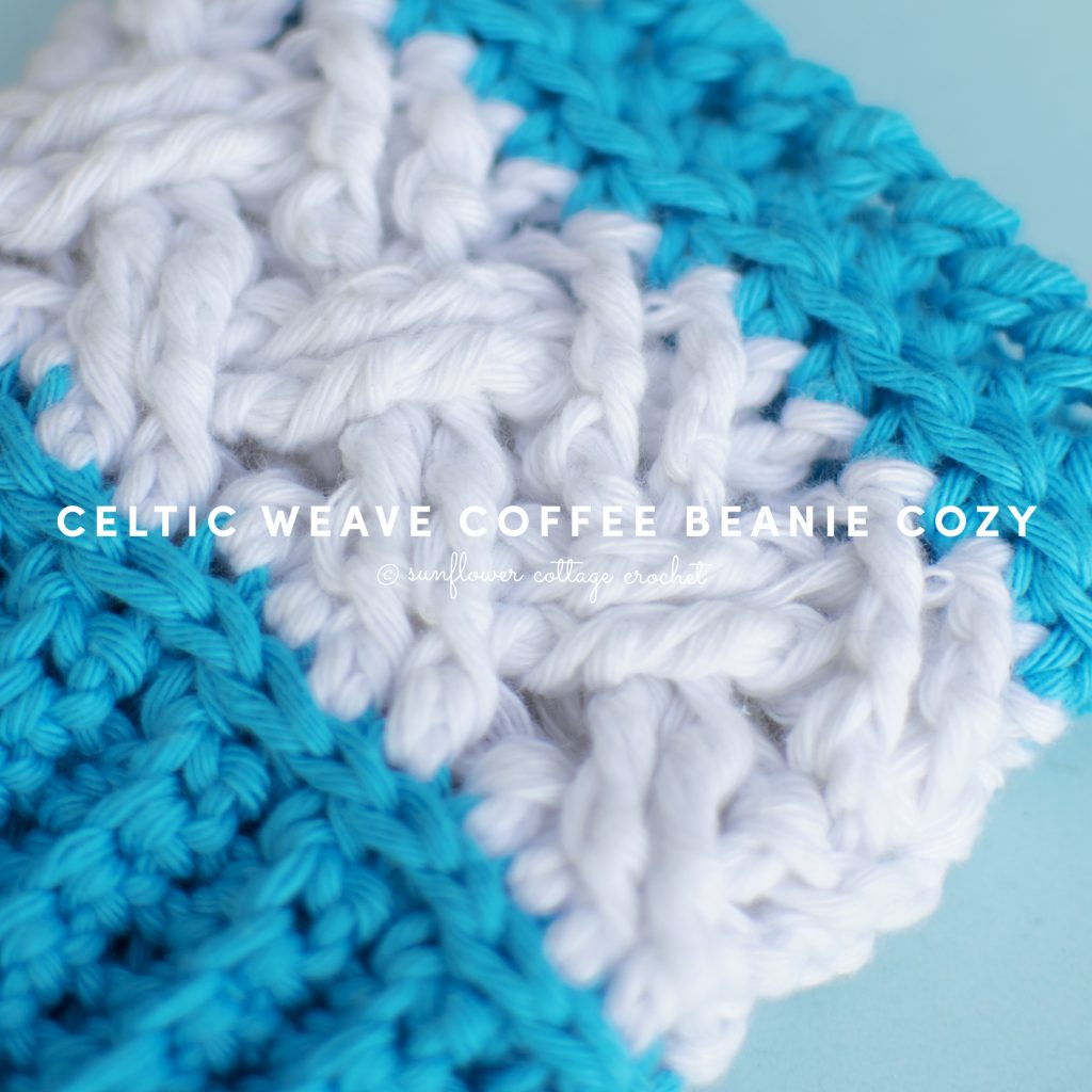 The Celtic Weave crochet cup cozy pattern is a great one to try this stitch out on!