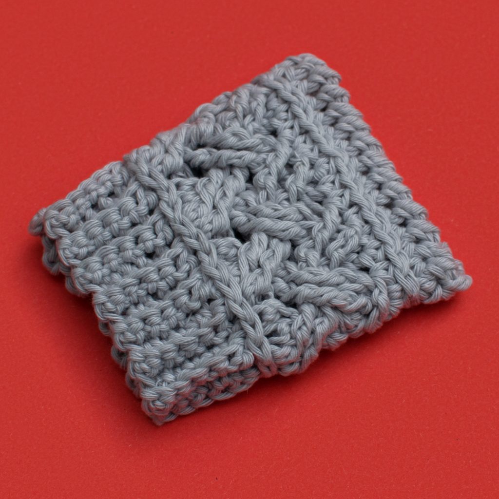 check out the gorgeous texture on this crochet cup cozy pattern!
