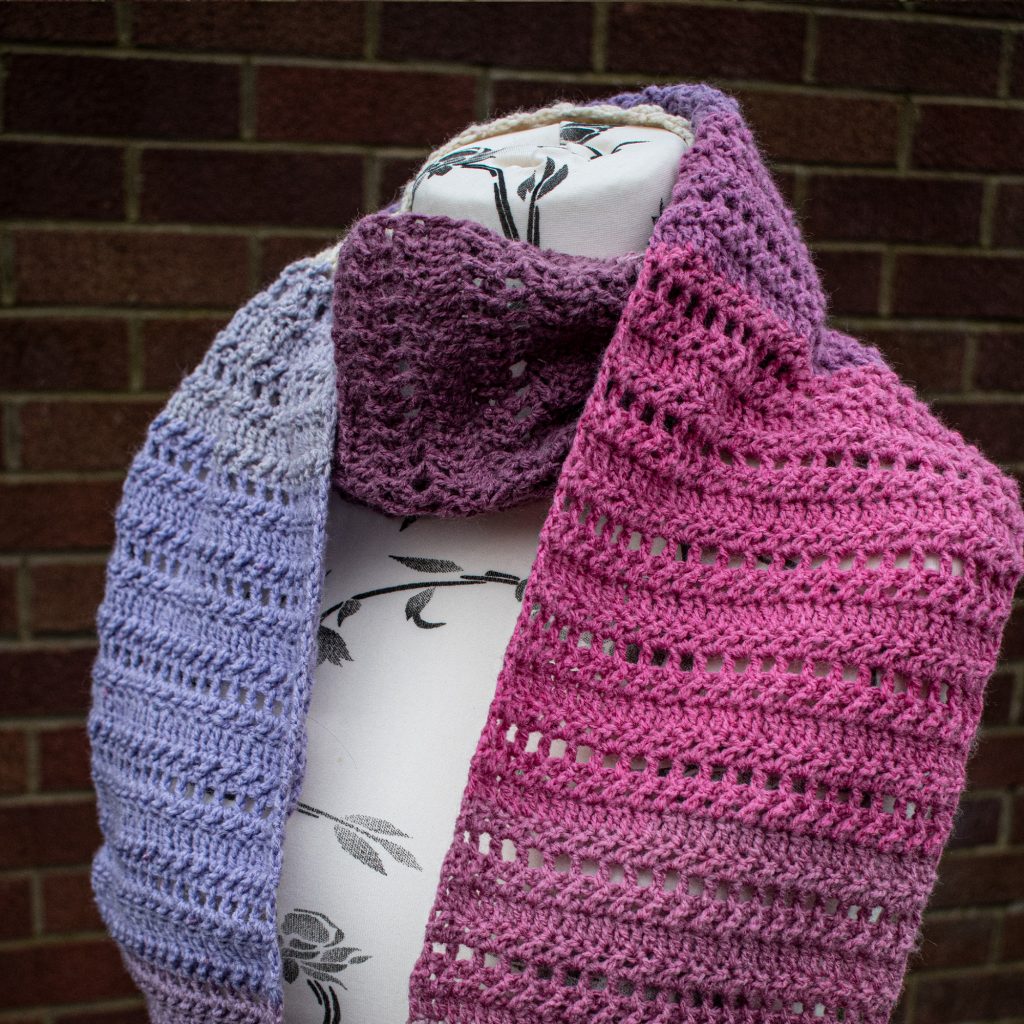 This free crochet scarf pattern has a great easy texture that is easy to master.