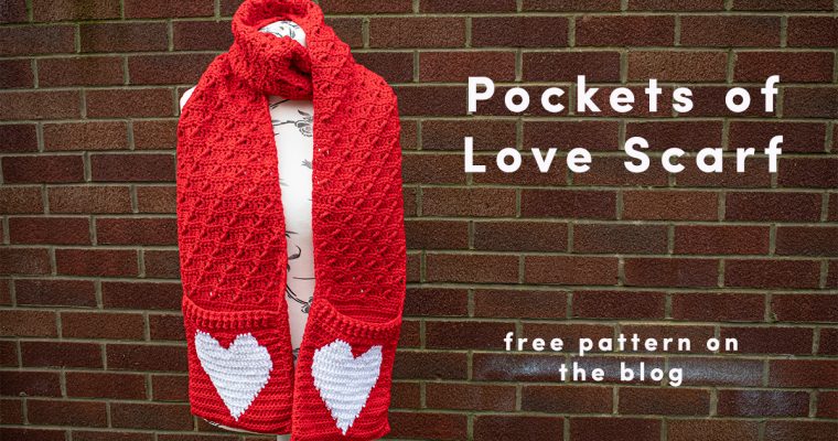 Want a cute crochet scarf pattern with pockets? This one is gorgeous!