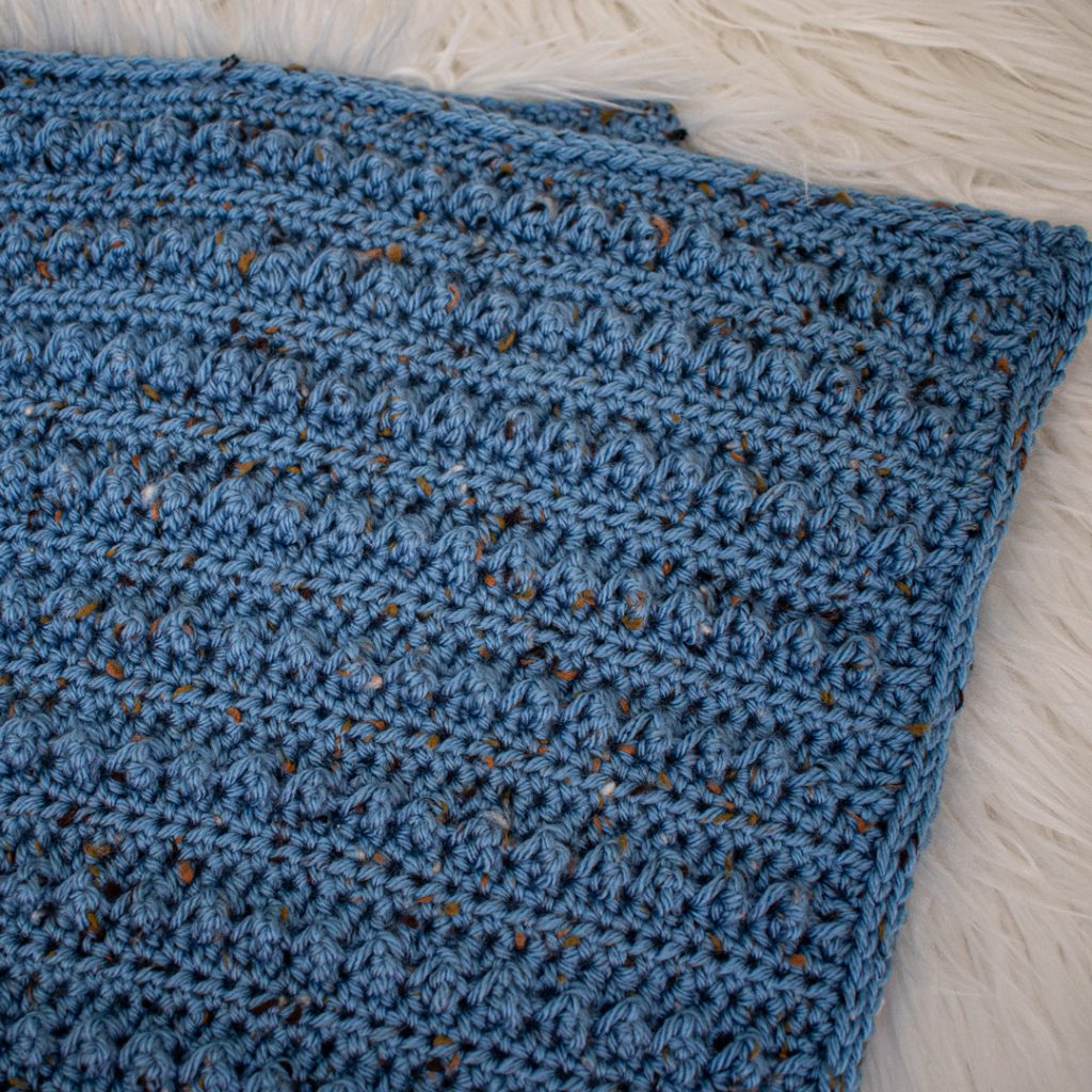 Easy and free textured baby blanket crochet pattern in 8 sizes