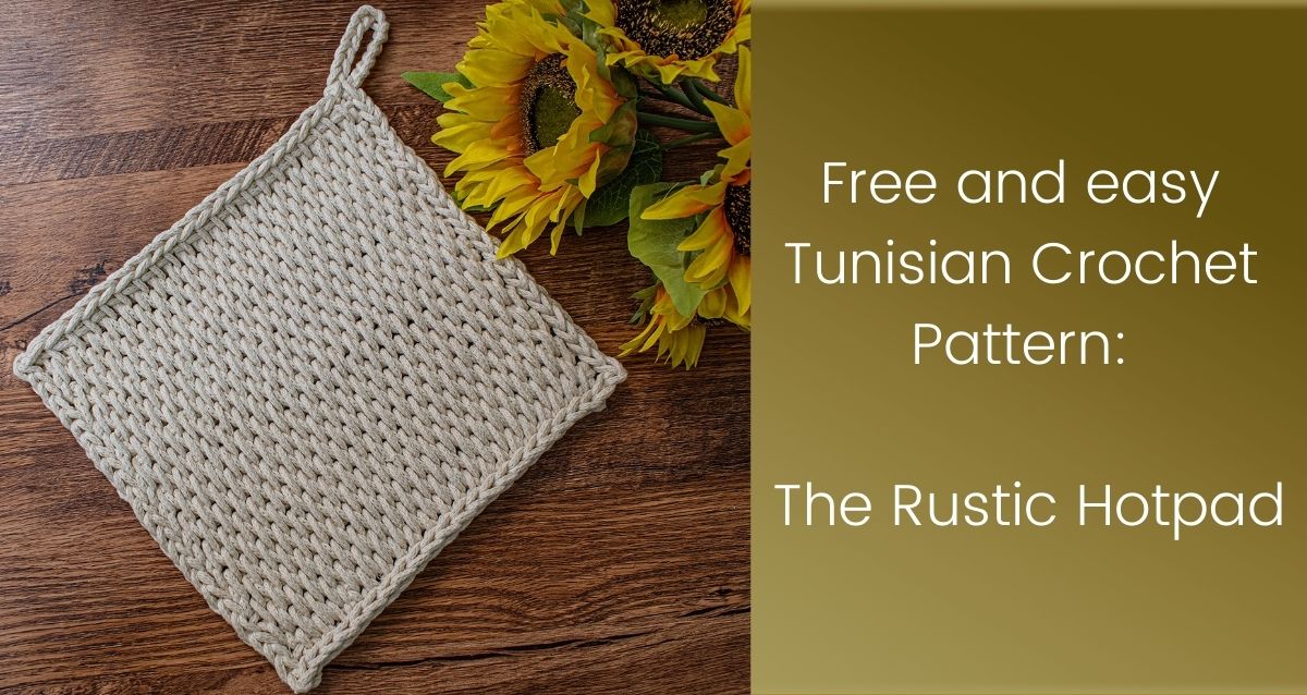 Tunisian full stitch rustic hotpad pattern